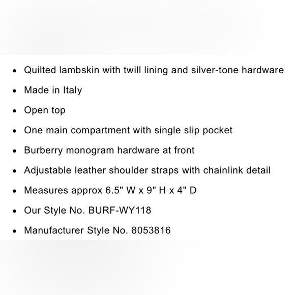 Burberry Lola Backpack EUC Authentic - Picture 10 of 12